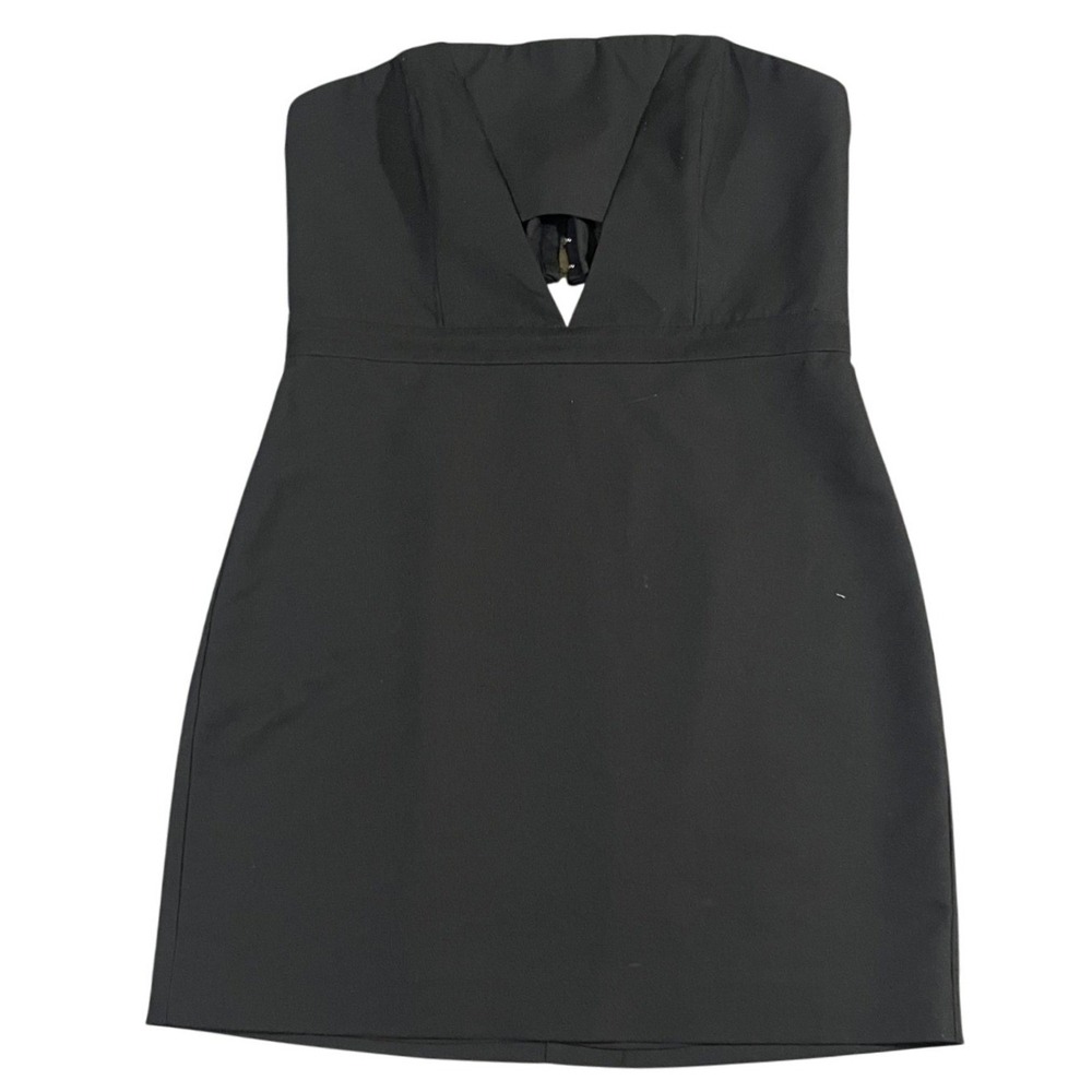 Revolve NBD Black Cutout Strapless Mini Bodycon Dress Size Medium Cocktail